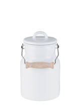 Grandma's Milkcan with enamel lid and wooden handle 1.5L 0457-33