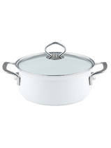 casserole with glass lid, artic white 0657-33