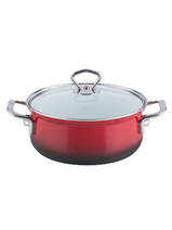 casserole with glass lid, red0657-39