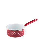saucepan with spout red with white dots 0.75l (0036-77)